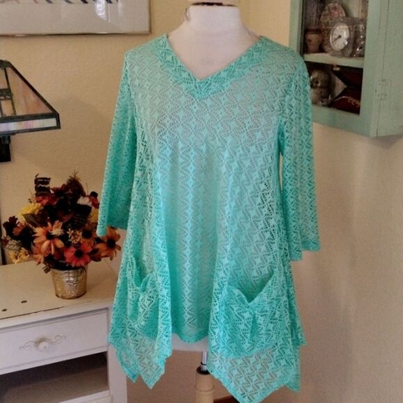 Paula Deen Lace Top - Picture 1 of 10